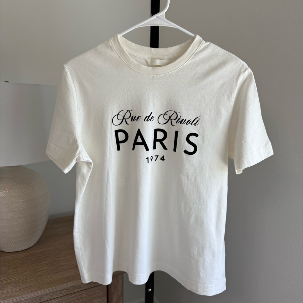 H&M White Short Sleeve Tee Size S